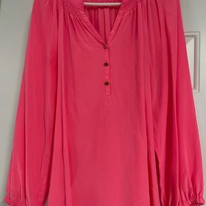 Pink Silk Lilly Pulitzer Blouse